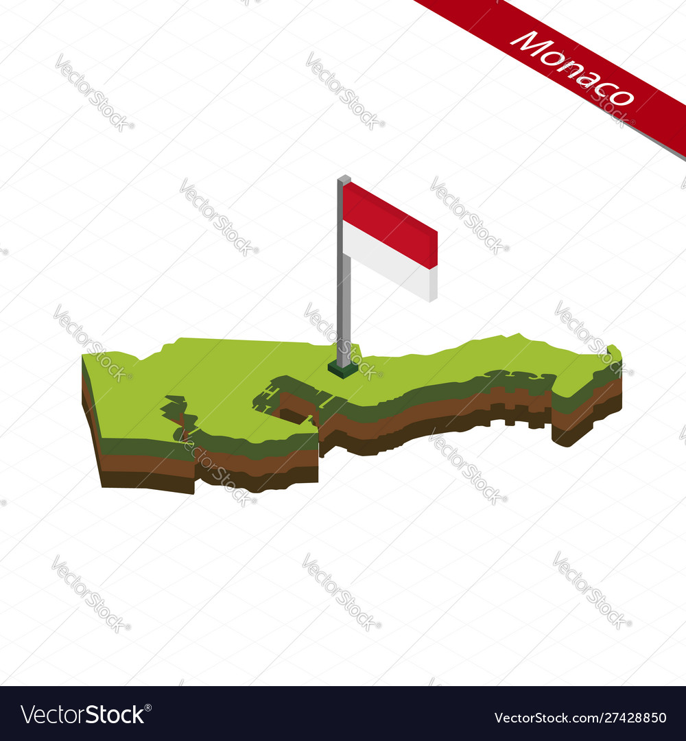 Monaco isometric map and flag