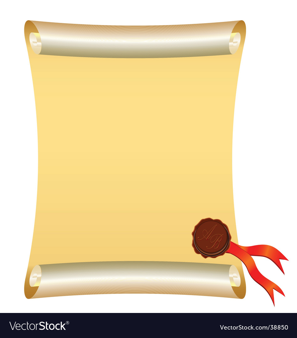 Scroll Letter Royalty Free Vector Image VectorStock