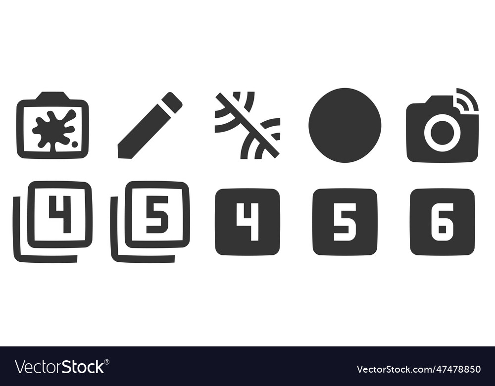 Set of 10 icons hardware collection thin line web Vector Image Set of 10 icons hardware collection thin line web