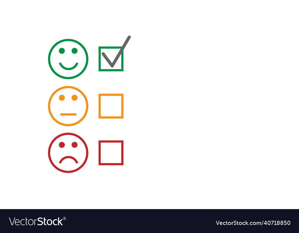 Set of round faces with checkboxes on white