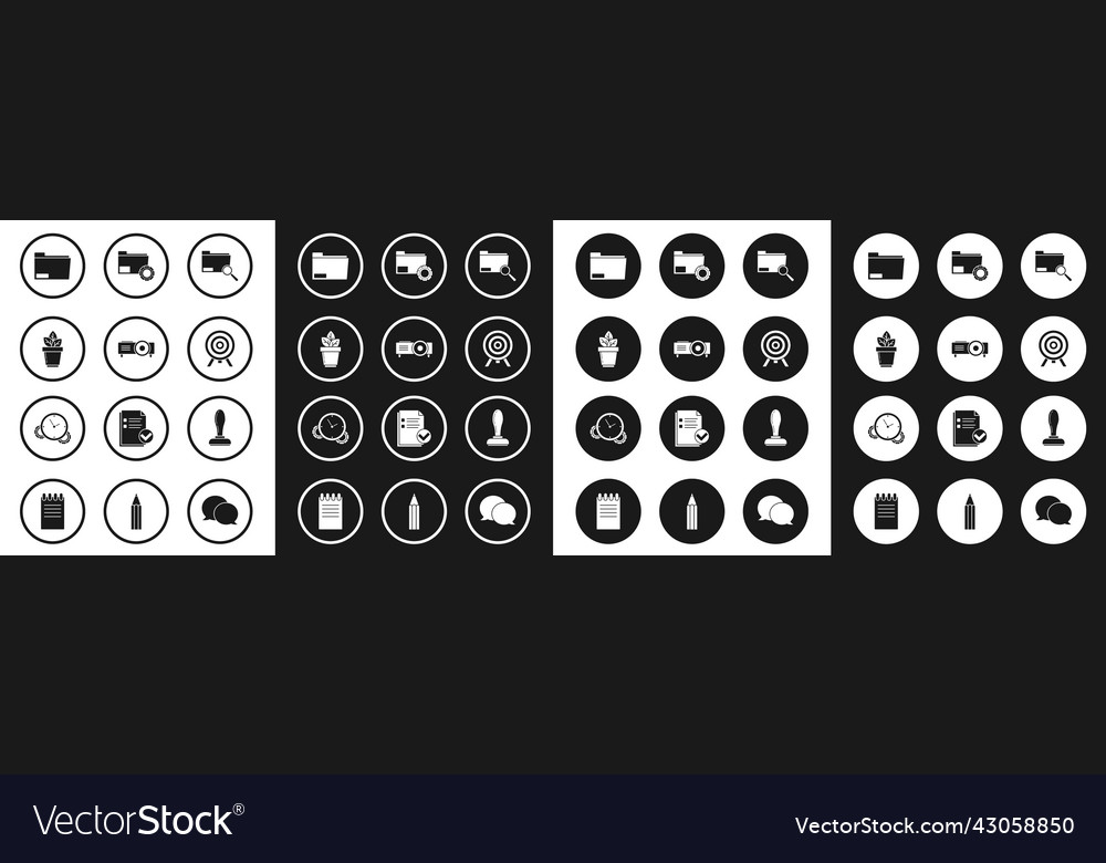 Set search concept with folder presentation vector image Set search concept with folder presentation