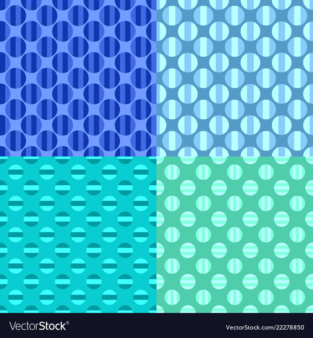 Simple seamless pattern set - circle background vector image Simple seamless pattern set - circle background