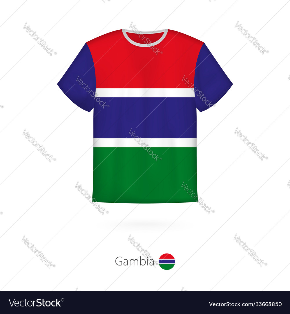 T-shirt design with flag gambia