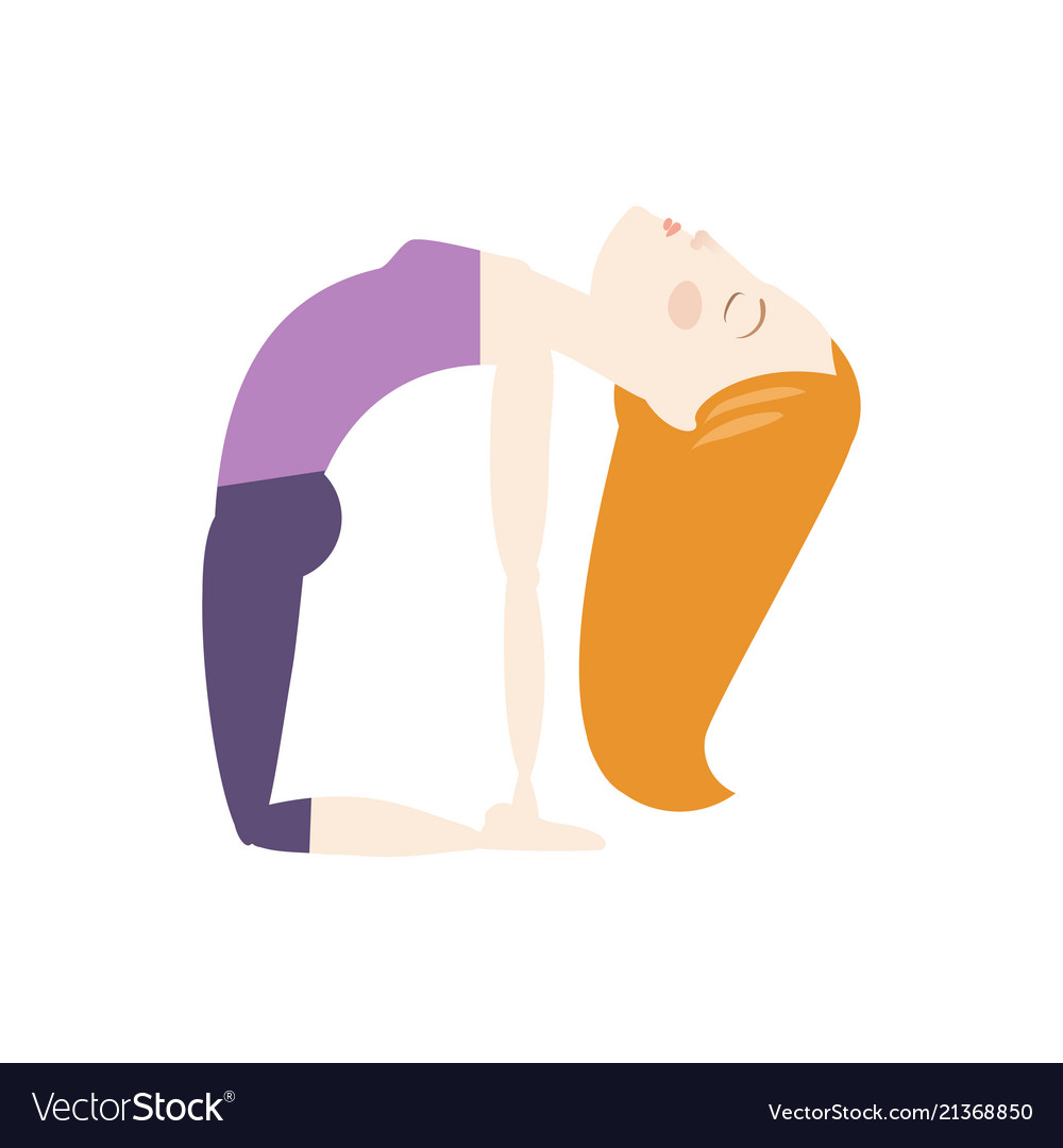 Woman Doing Yoga Cartoon Royalty Free Vector Image 9922