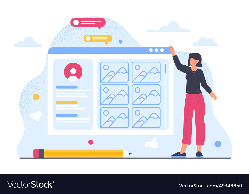 Woman with portfolio concept