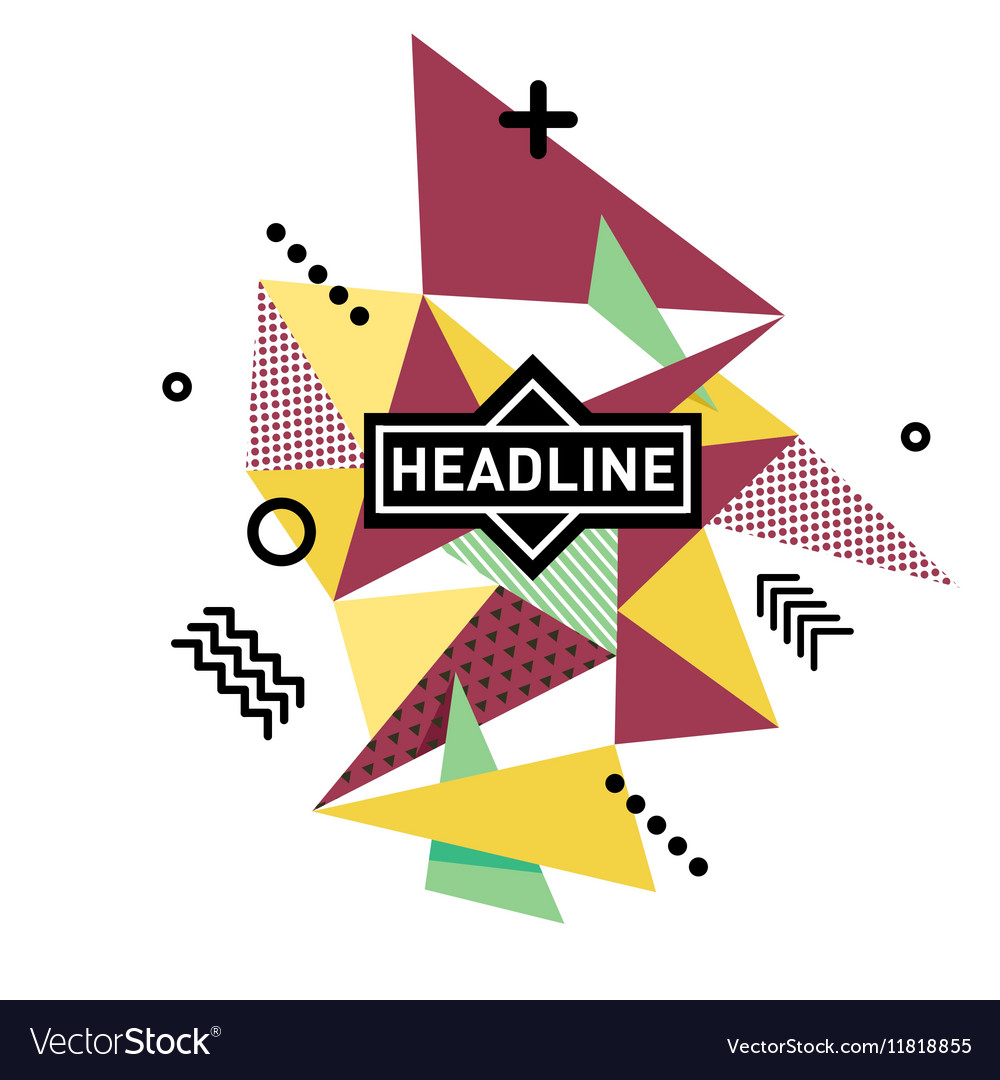 Abstract banner with geometric pattern triangles