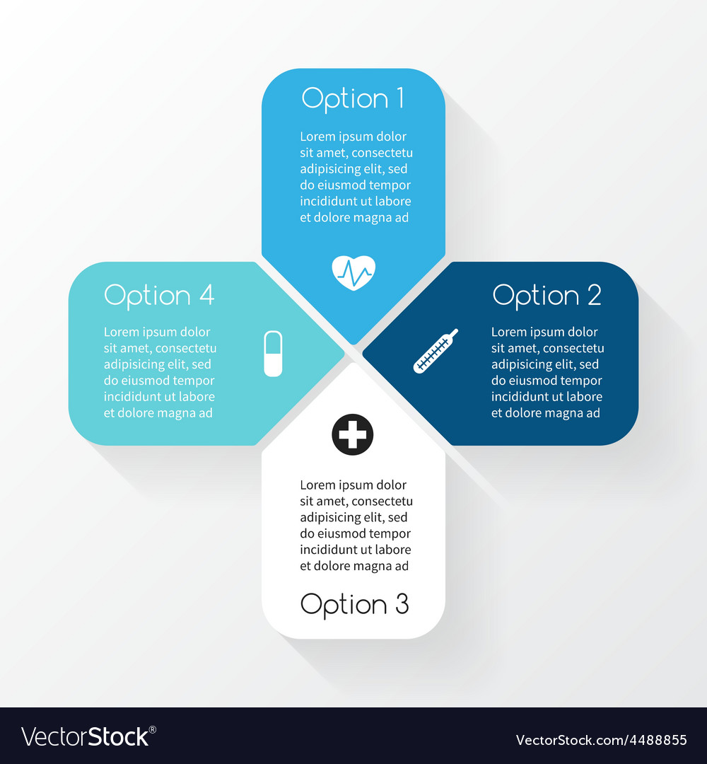 Circle Plus Sign Infographic Template Royalty Free Vector