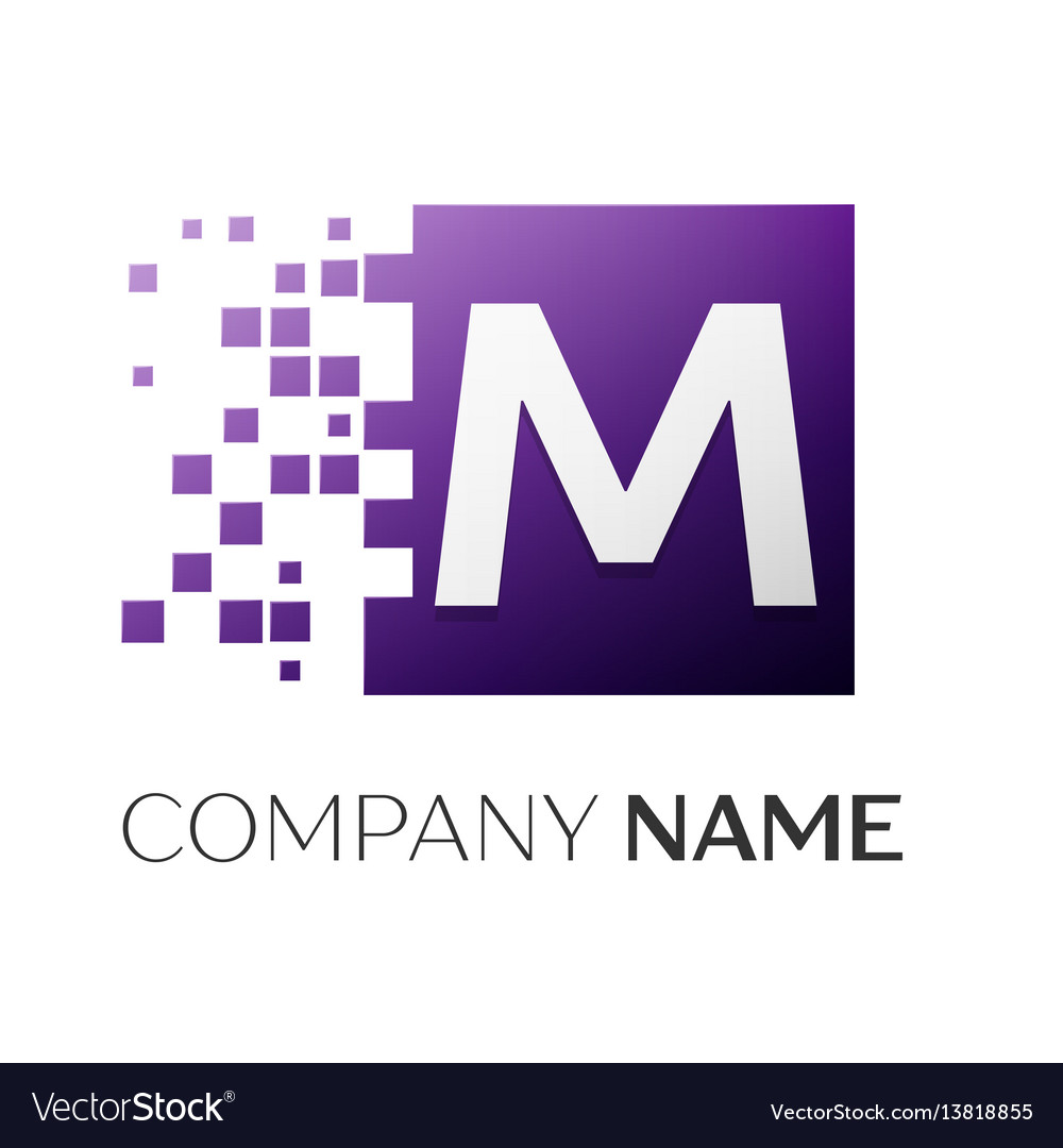 Colorful Shattered M Logo