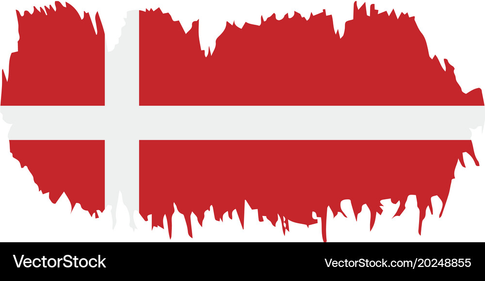Denmark flag Royalty Free Vector Image - VectorStock