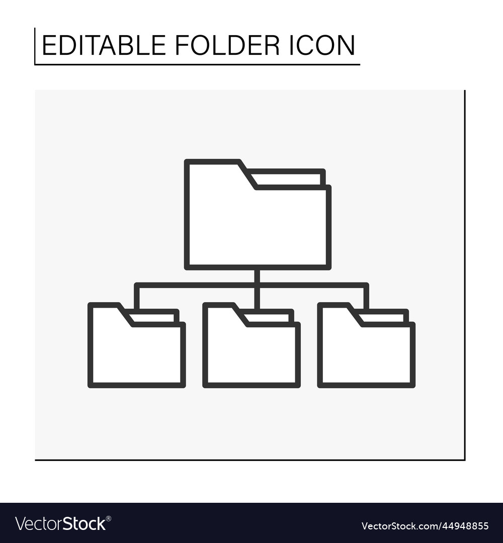 Document case line icon Vector Image Document case line icon