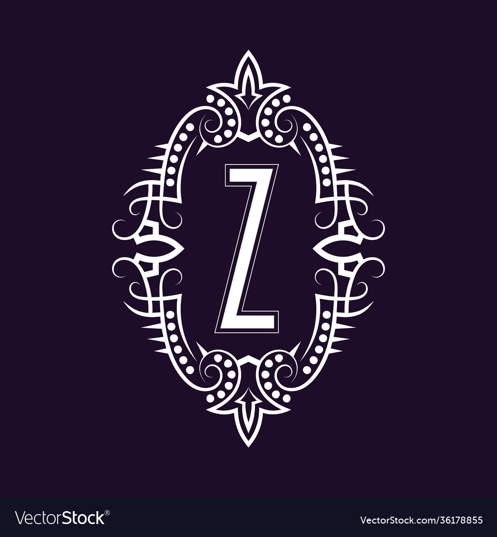 elegant-monogram-design-with-letter-z-business-vector-image