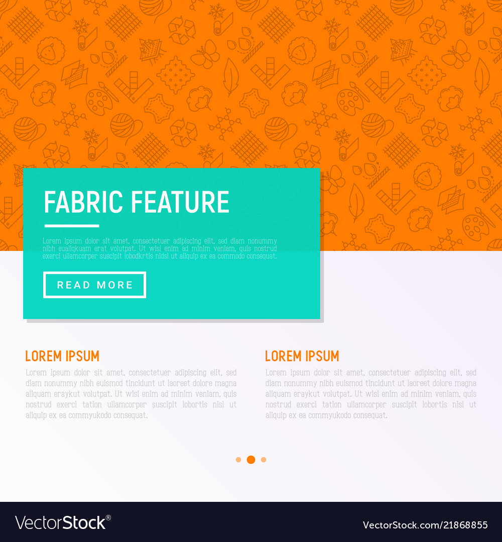 Stoff-Feature-Konzept mit dünnen Liniensymbolen