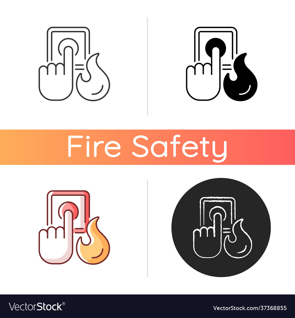 Fire alarm icon Royalty Free Vector Image - VectorStock