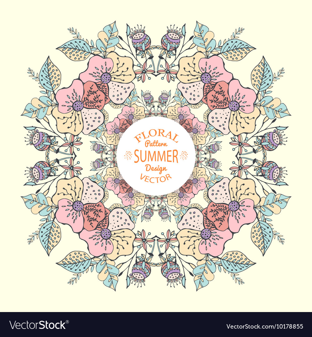 Frame for text with flowers