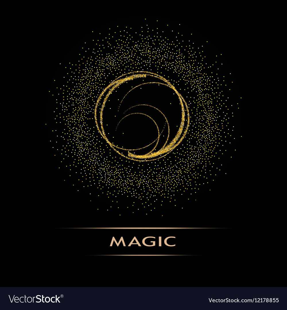 Golden Glitter Wave Background