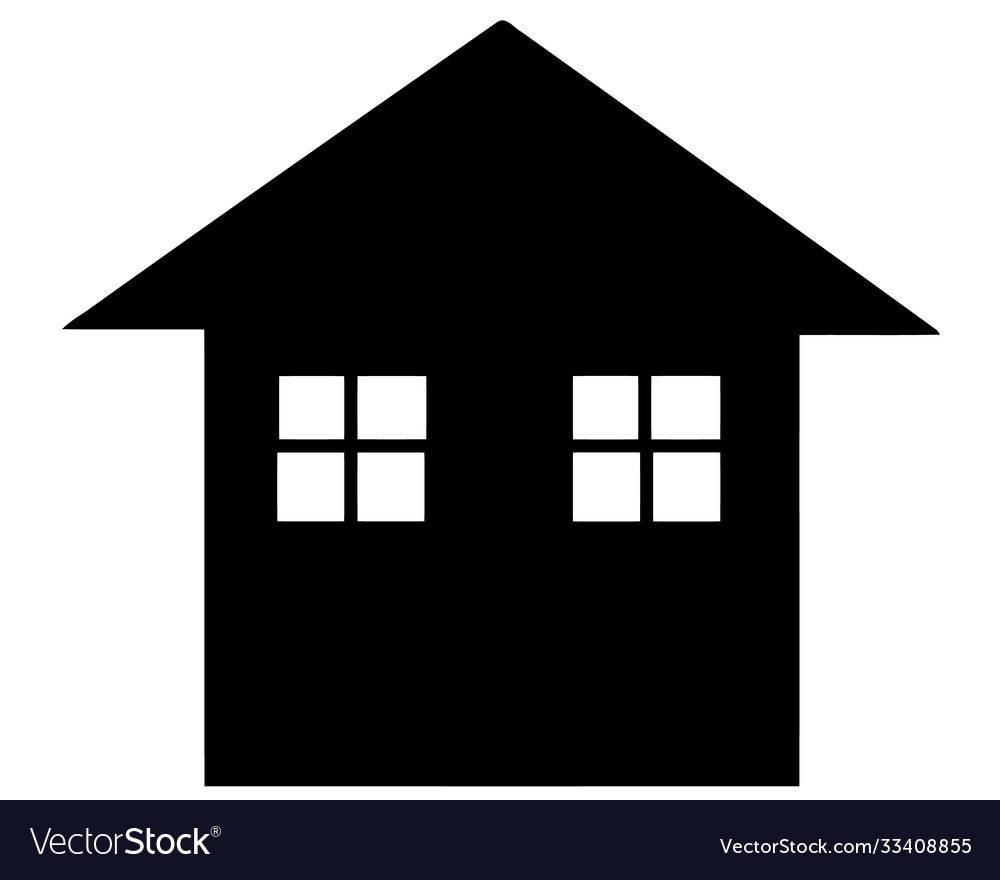 House icon black minimalist isolated