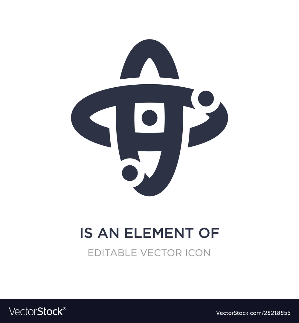Is an element icon on white background simple vector image Is an element icon on white background simple
