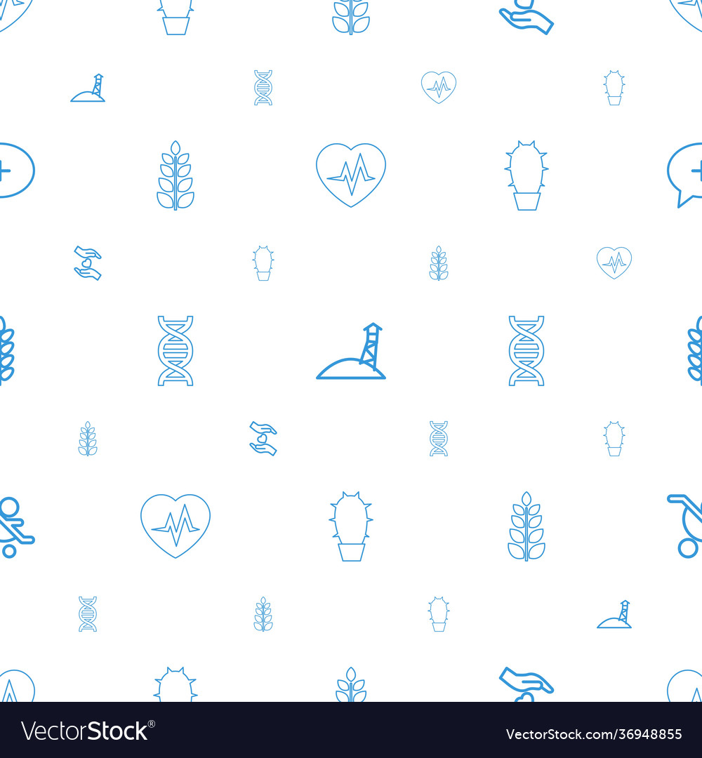 Life icons pattern seamless white background