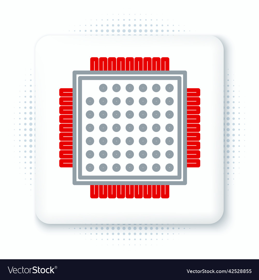 Line processor icon isolated on white background vector image Line processor icon isolated on white background