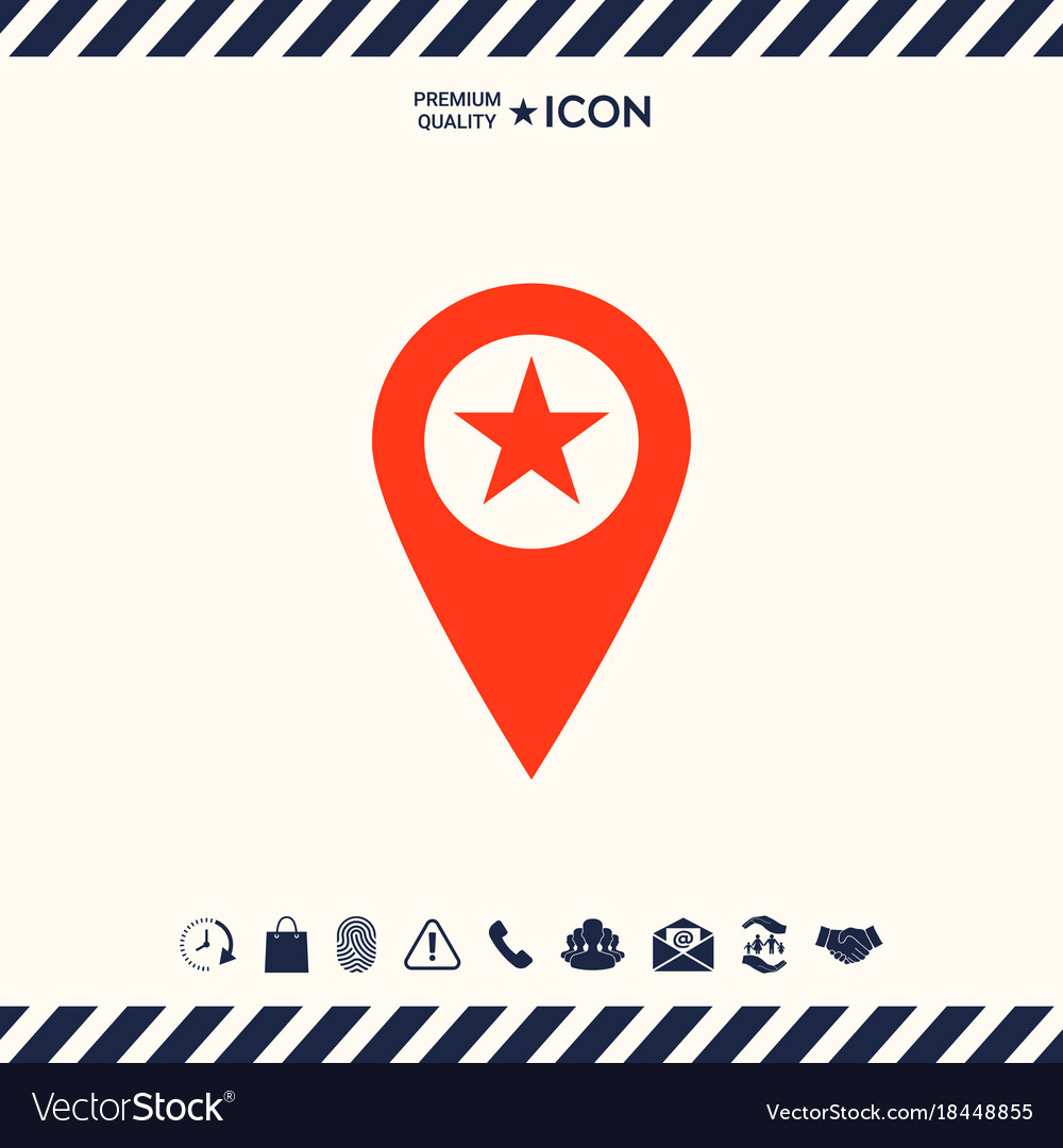 Map pointer with star