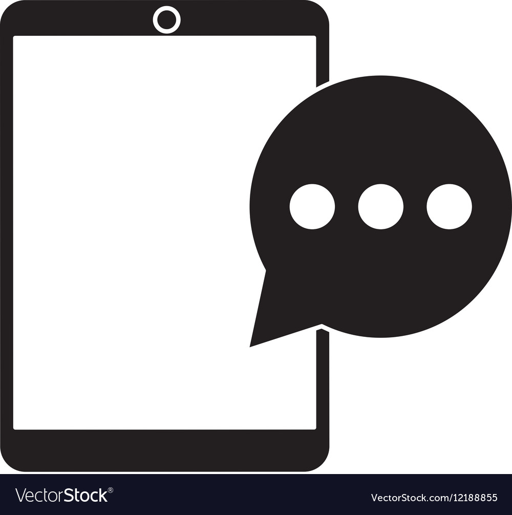 Mobile device bubble speech dialog pictograph