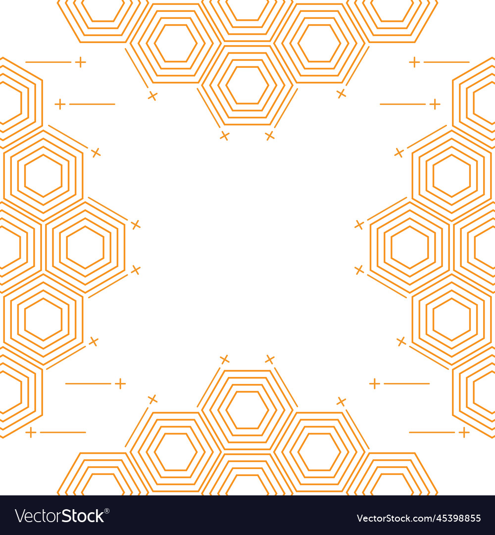 Modern geometric hexagonal shape design