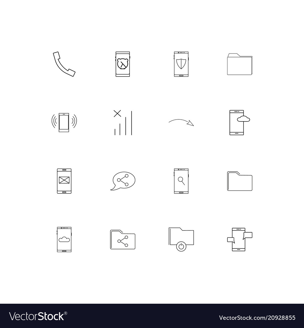 Netzwerk und Datenbank lineare dünne Symbole Set