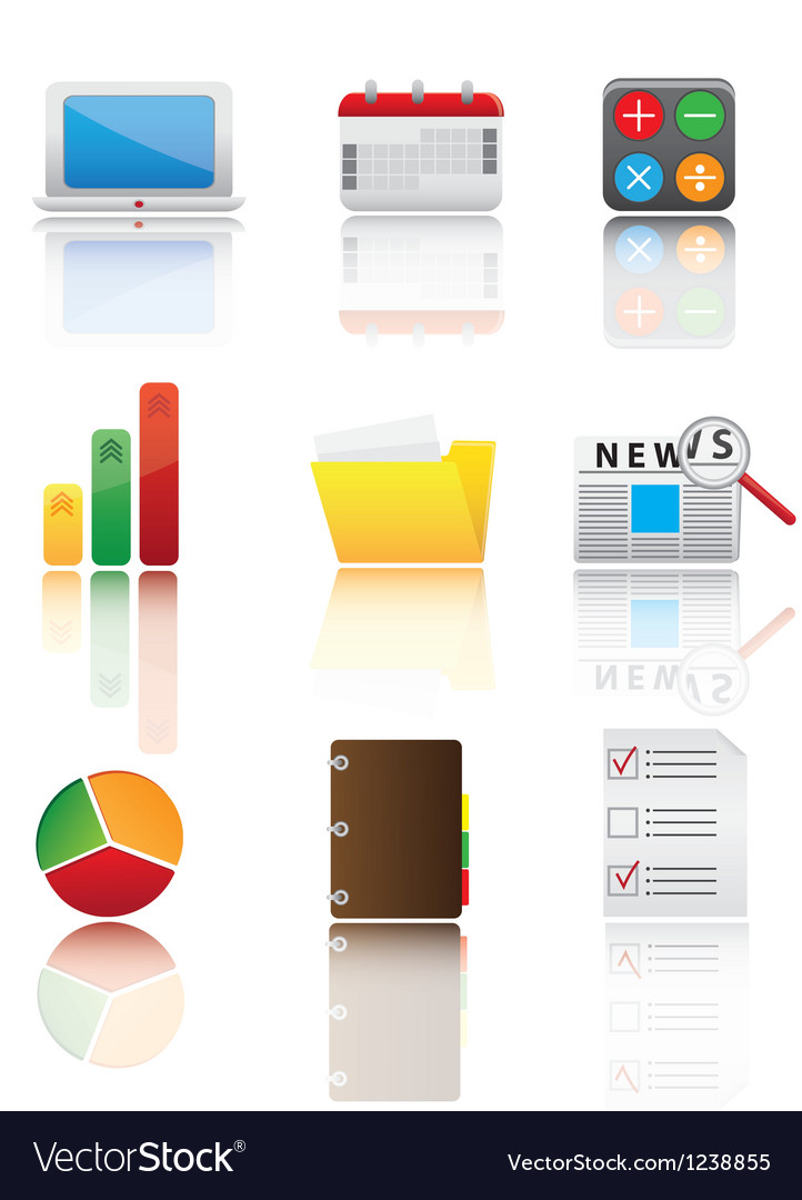ofice icon set1 royalty free vector image vectorstock ofice