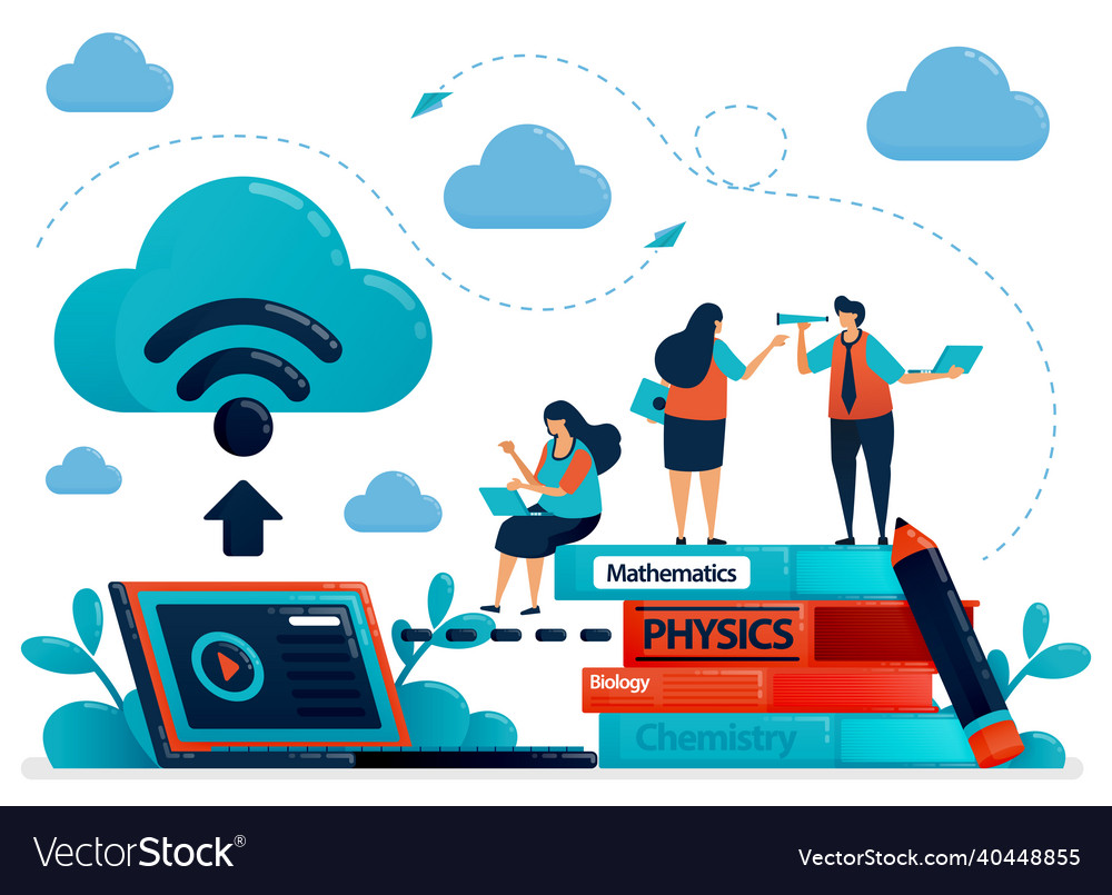 Online learning or e-learning with cloud internet