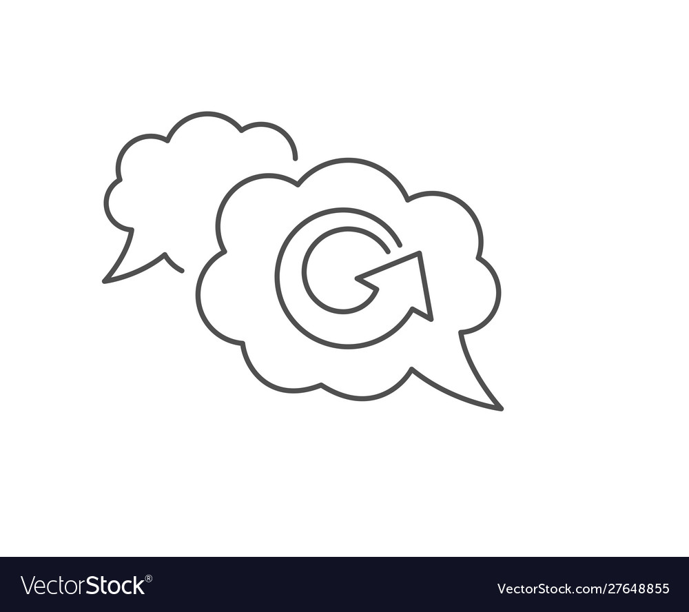 Reload arrow line icon update arrowhead