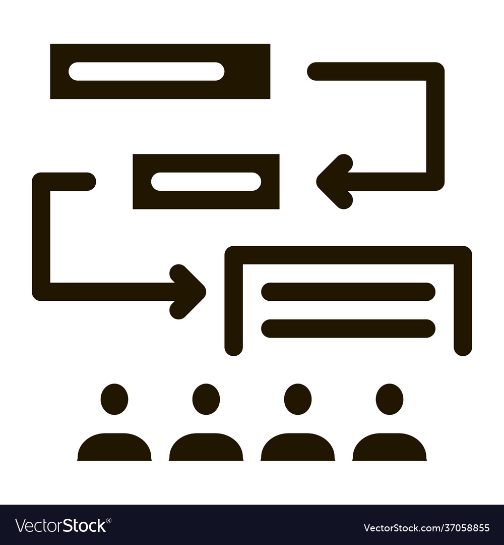 Replacement components algorithm icon vector image Replacement components algorithm icon