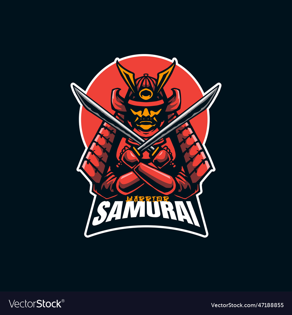 Samurai logo design Royalty Free Vector Image - VectorStock