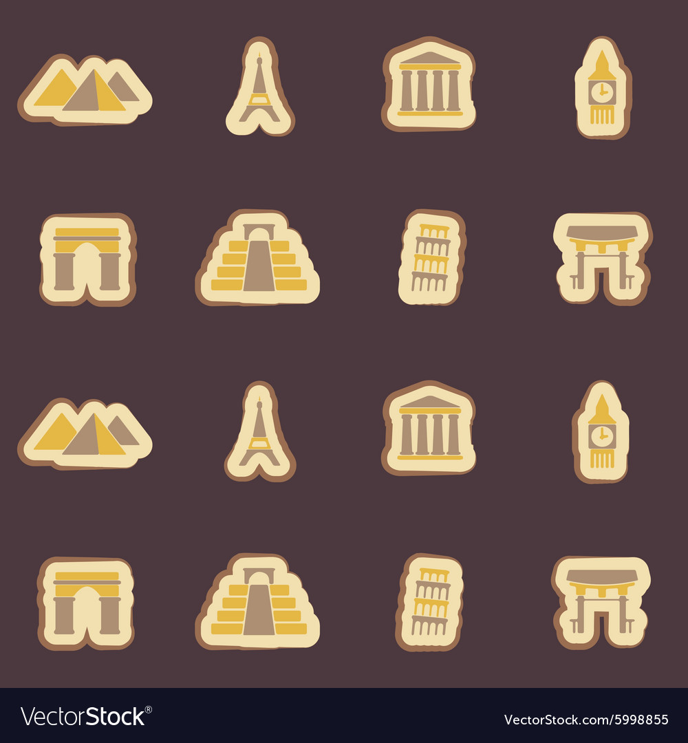 Seamless background with architectural monuments