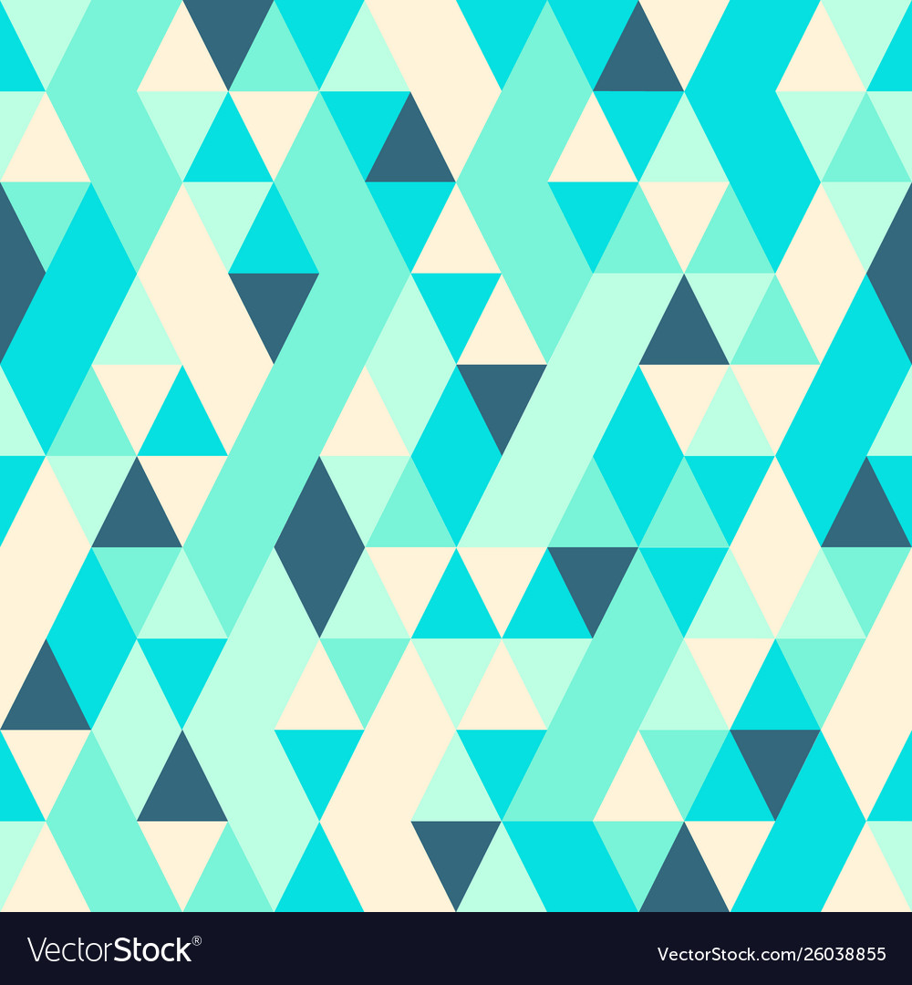 Seamless colorful abstract triangles pattern vector image Seamless colorful abstract triangles pattern