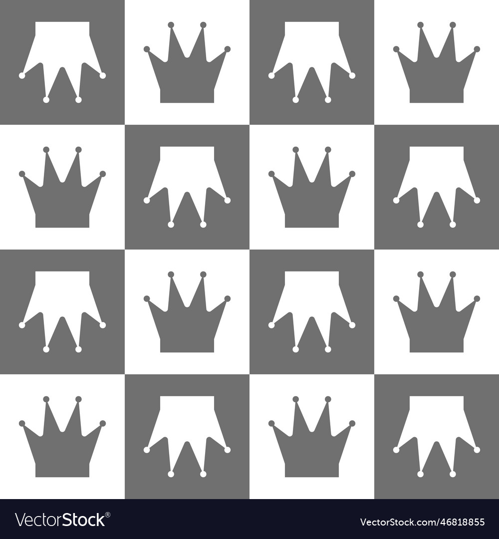 Seamless pattern with chess queen endless vector image Seamless pattern with chess queen endless