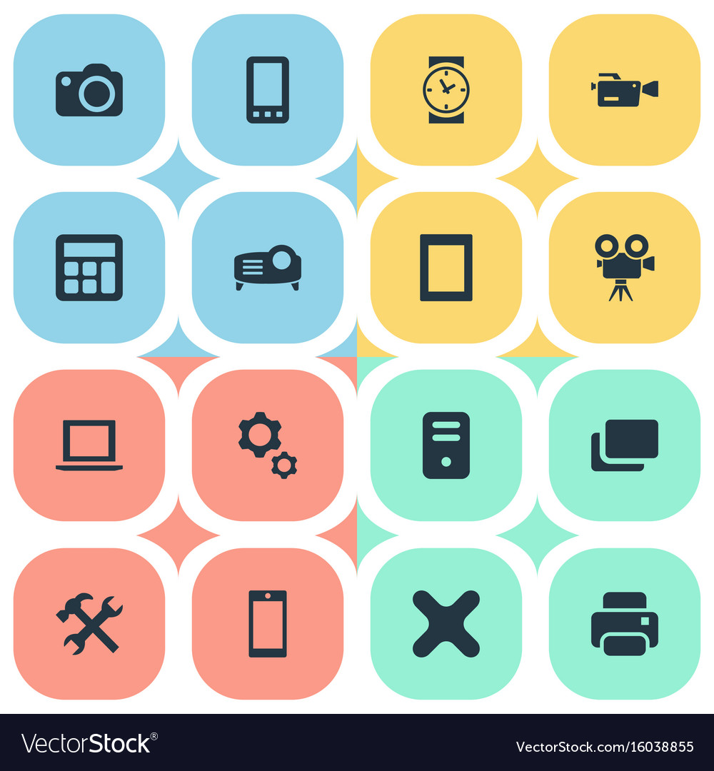 Set of simple device icons