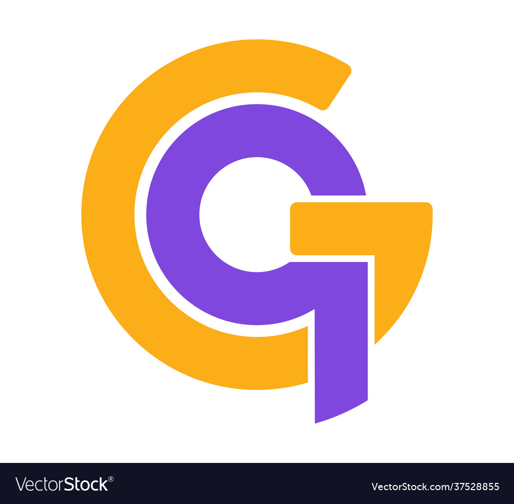 Stylized lowercase letters g and q are linked