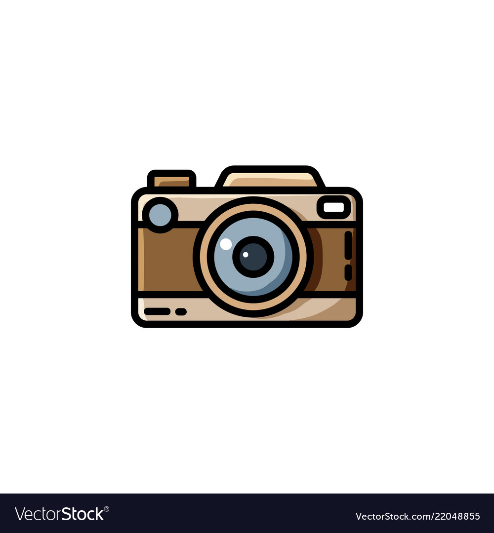 vintage camera logo vector