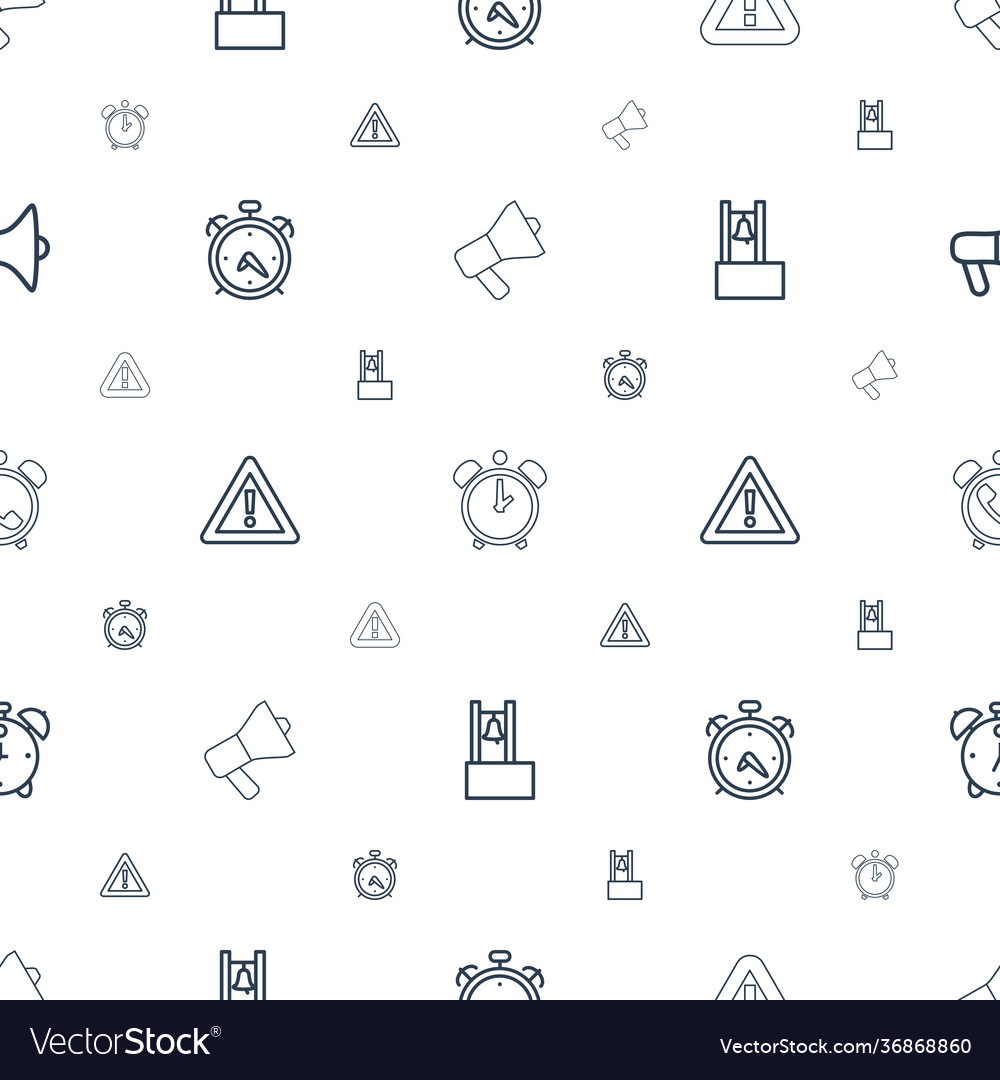 Alert icons pattern seamless white background Vector Image