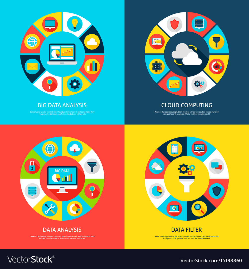 Big data concepts Royalty Free Vector Image - VectorStock