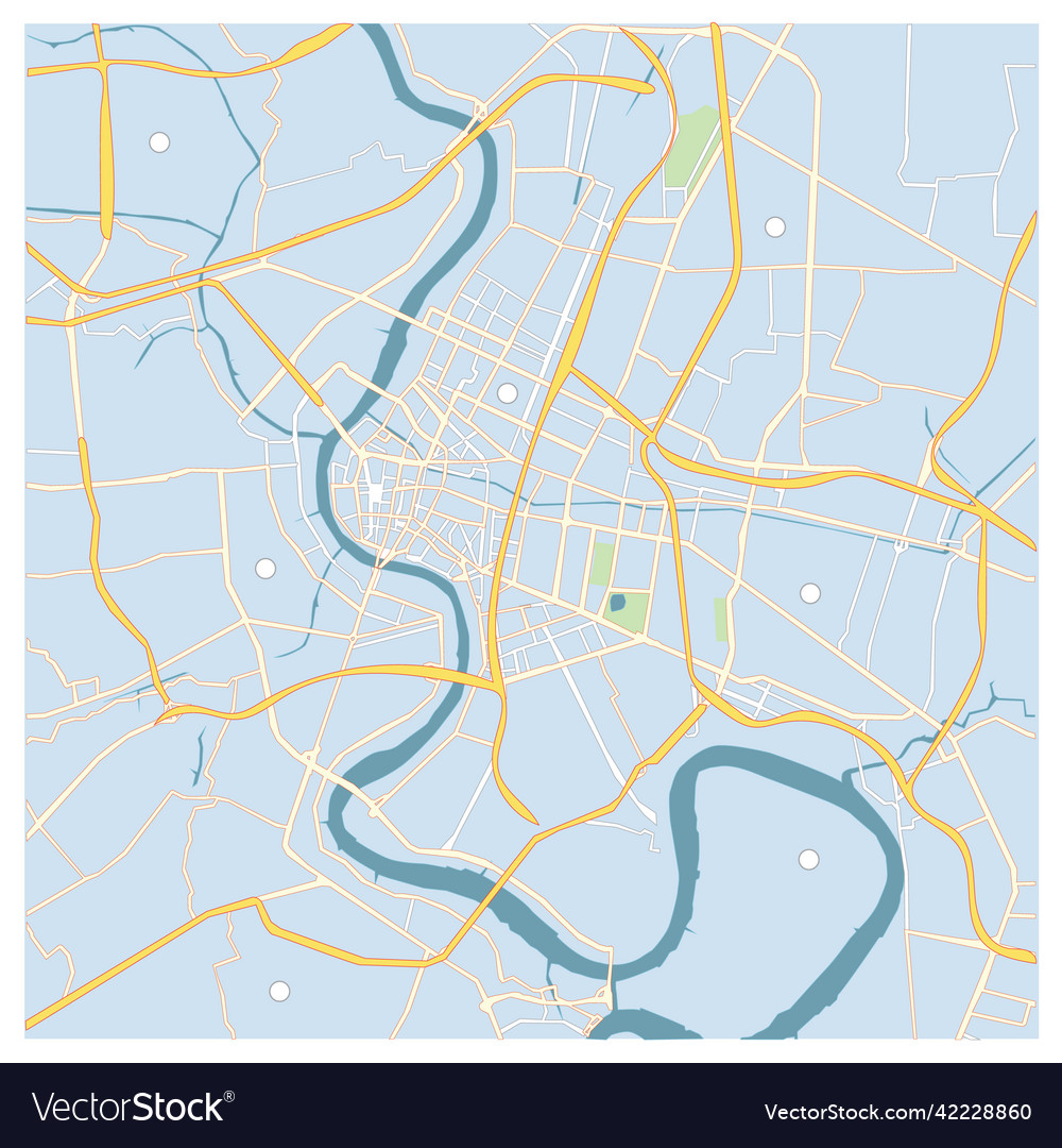Blue-map Royalty Free Vector Image - VectorStock