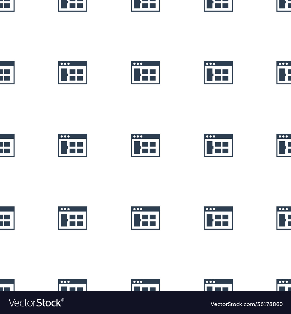Browser window icon pattern seamless white