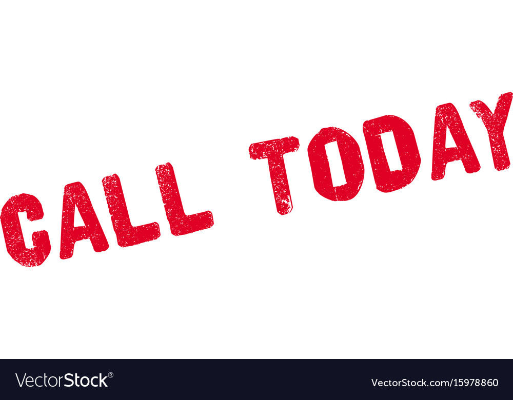 Call today rubber stamp Royalty Free Vector Image