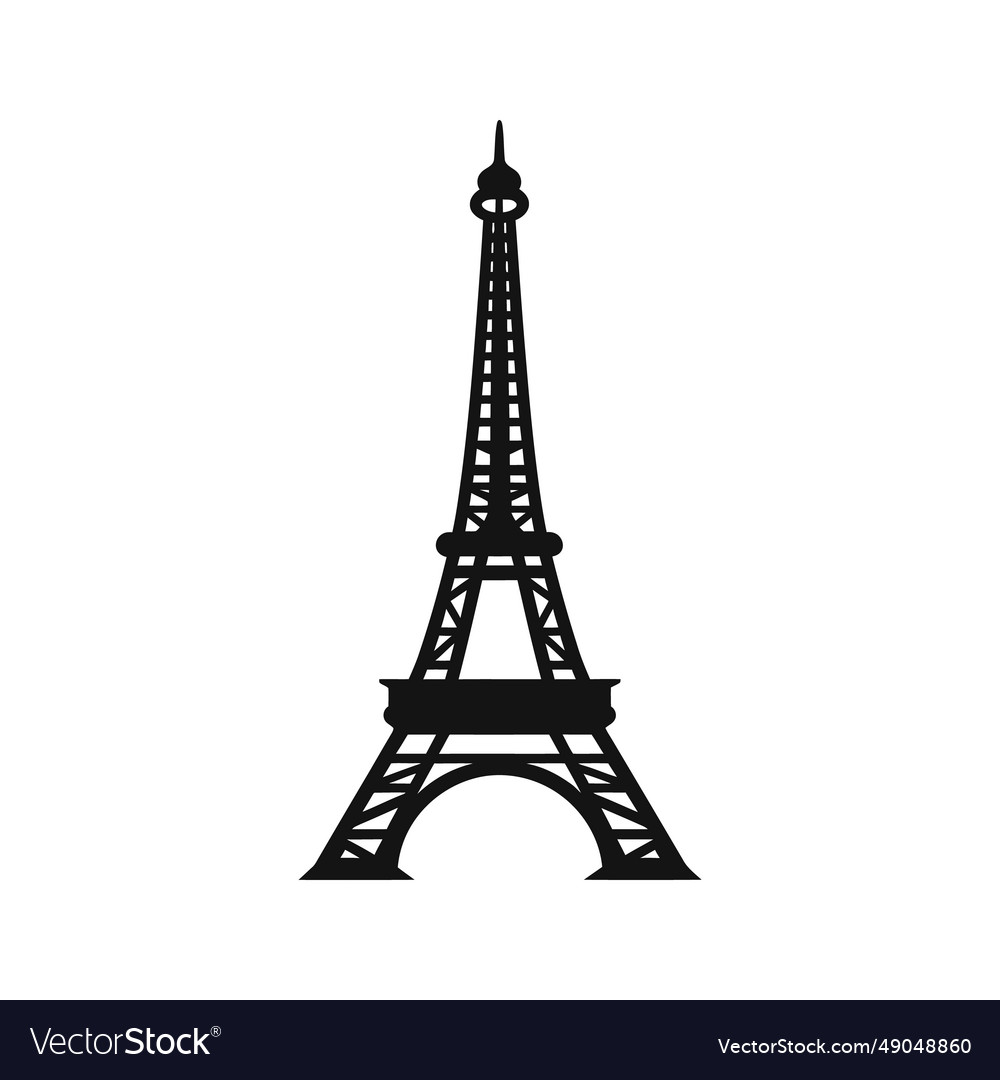 Classic architecture icon pack with eiffel tower Vector Image Classic architecture icon pack with eiffel tower