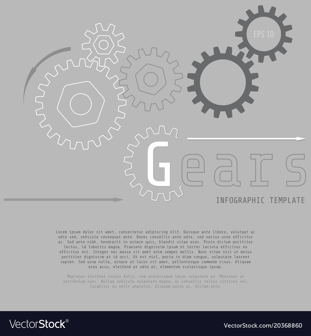 Gears with on the grey background business