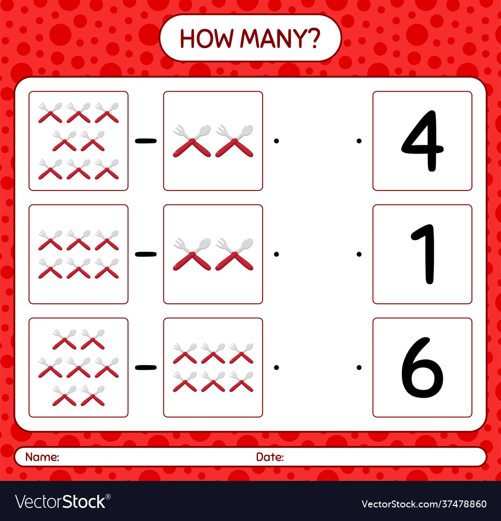 How many counting game with spoon and fork
