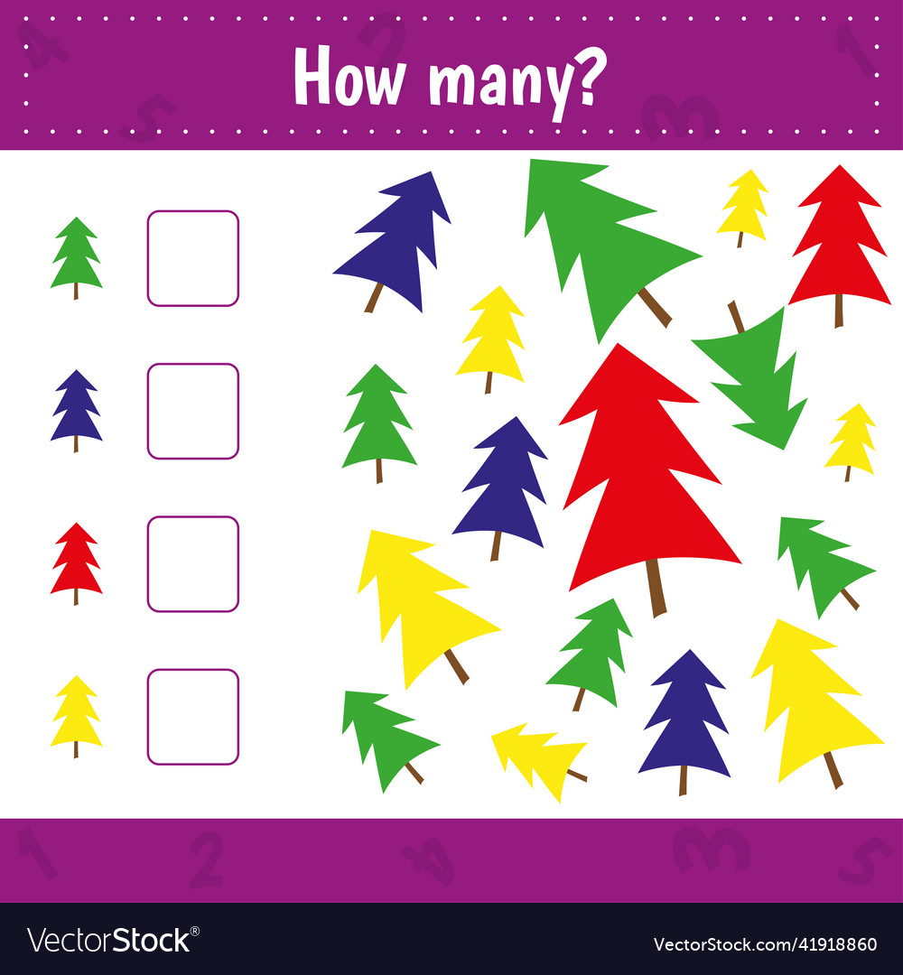 How many trees vector image How many trees