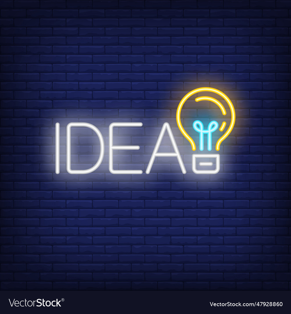 Idea neon sign