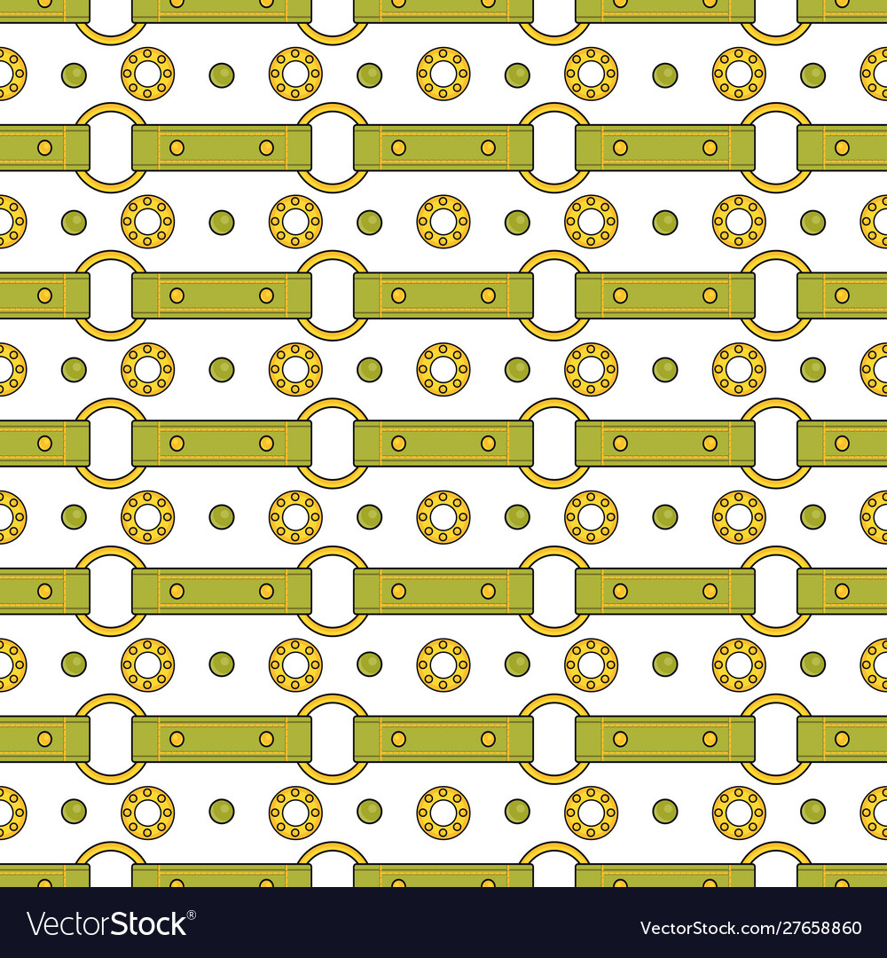 Seamless fashion pattern with thin green