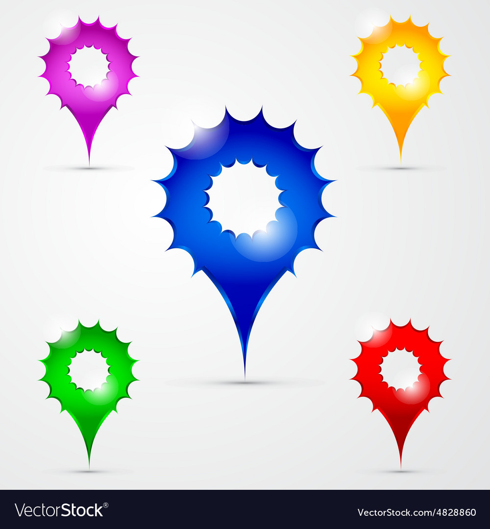 Set of bright map pointers